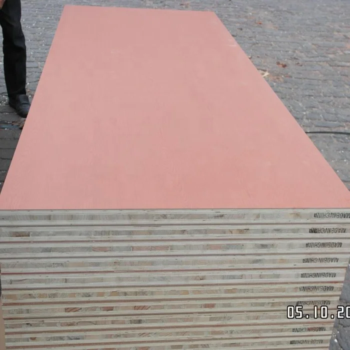 18mm High Glossy Cherry Melamine Block Board