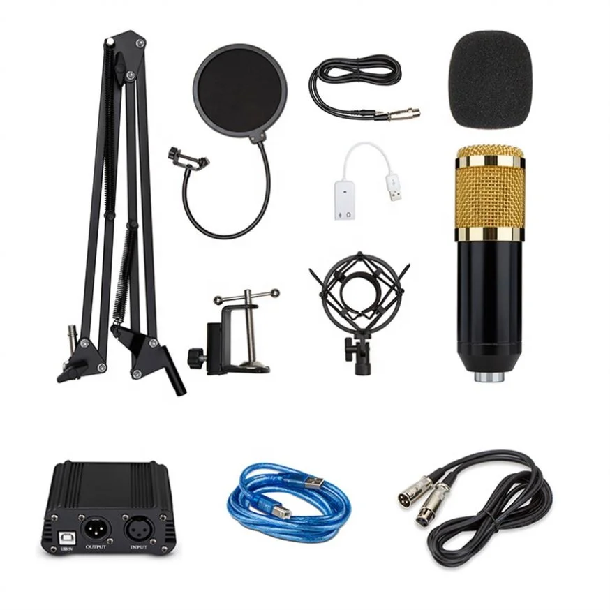 Hot Sale Microphone Studio Condenser With Usb Phantom Power 48V Vocal Recording