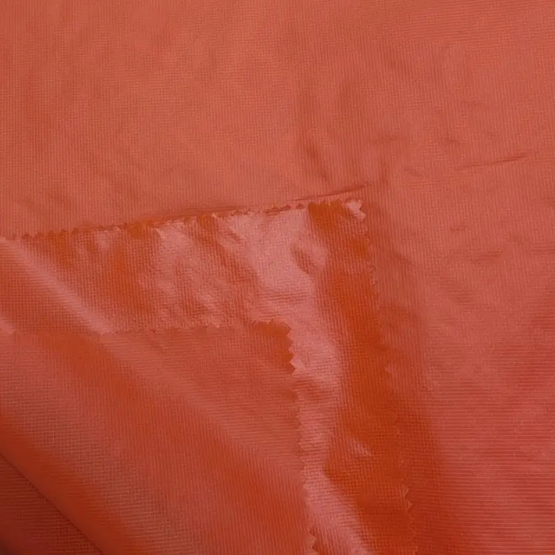 Waterproof 3000mm PU Silicone Coated 15D Recycled Nylon Ripstop Woven Fabric for Outdoor Jacket