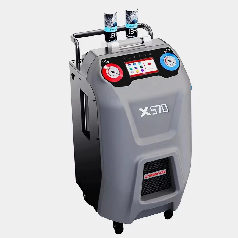 Factory price A/C Refrigerant recovery and filling machine X570 R134a /R1234yf Car AC system handing