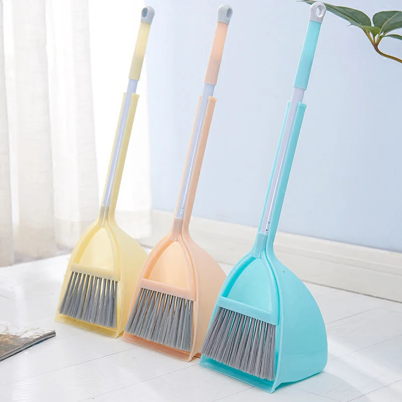 Household Mini Long Handle Kids Cleaning Set Broom And Dustpan Combo Helper Set Cleaning Brushes