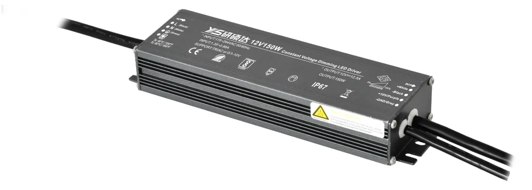YSD Led Power Supply Ip67 12V 250W Led Dimmable Driver Triac Dimming Strip Light Power Supply