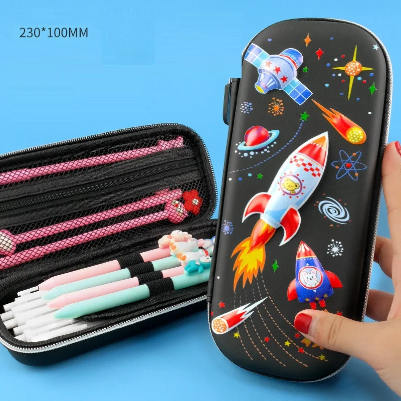 EVA Pen Case 3D Waterproof Stationery Toys Pencil Box Cute Cartoon Fall Resistant Pencil Bags