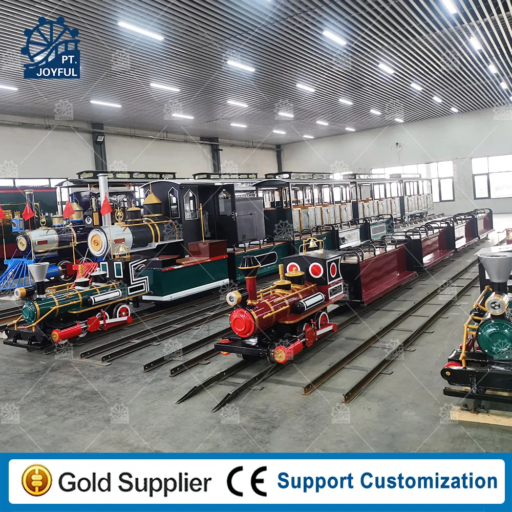 Amusement Park Ride 3KW Train Ride On Train Mini Electric Track Train For Kids