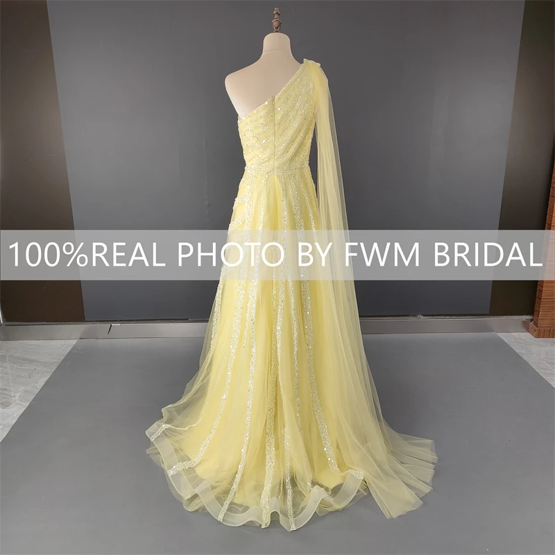 14397# Real Photos Shiny Sequins Split Front Engagement Wedding Gown Birthday Party Dress Plus Size Women Prom Evening Dress