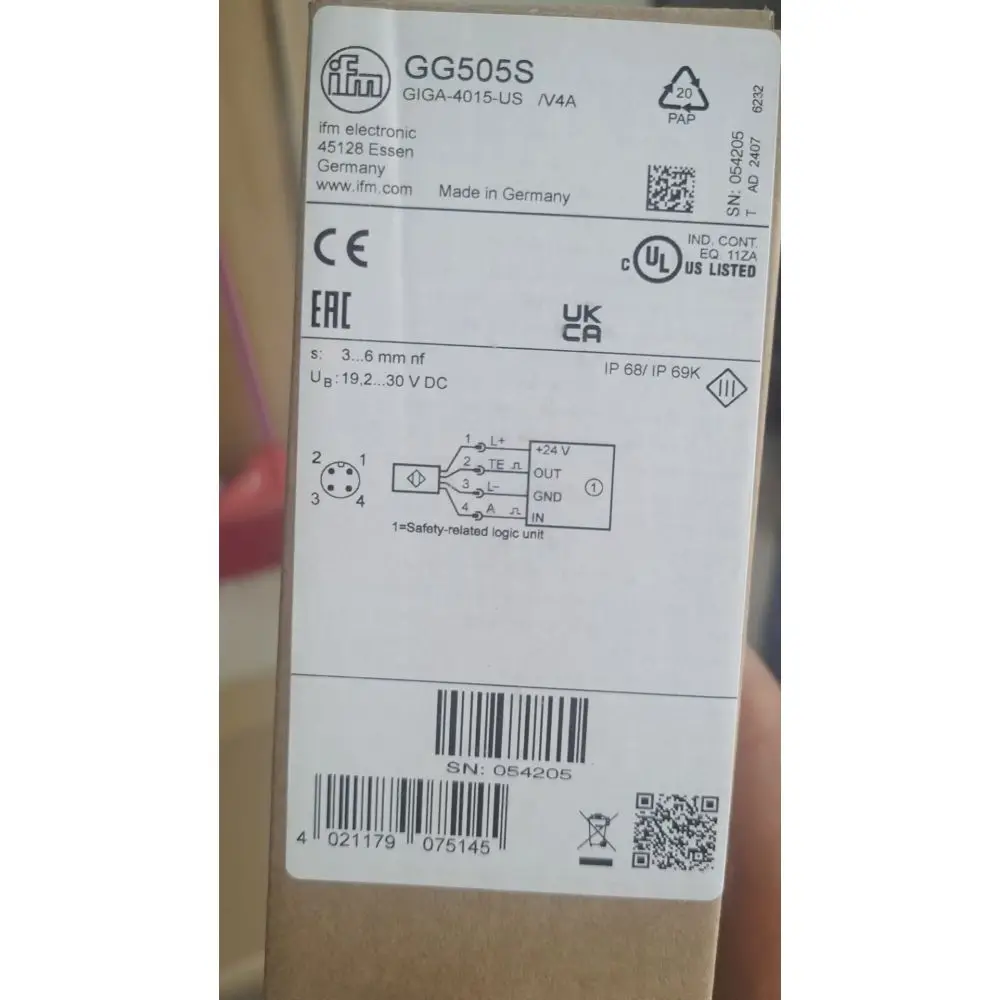 PLC Electronic GG505S Effector110 Inductive 19.2-30v-dc Proximity Sensor
