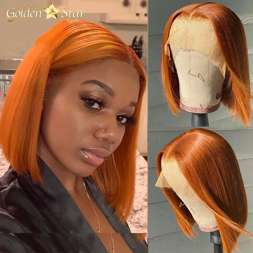 Wholesale Pink Orange Blue Red Grey 613 Blond Color Bob Wig, Brazilian Virgin Human Hair Color Lace Frontal Bob Wig