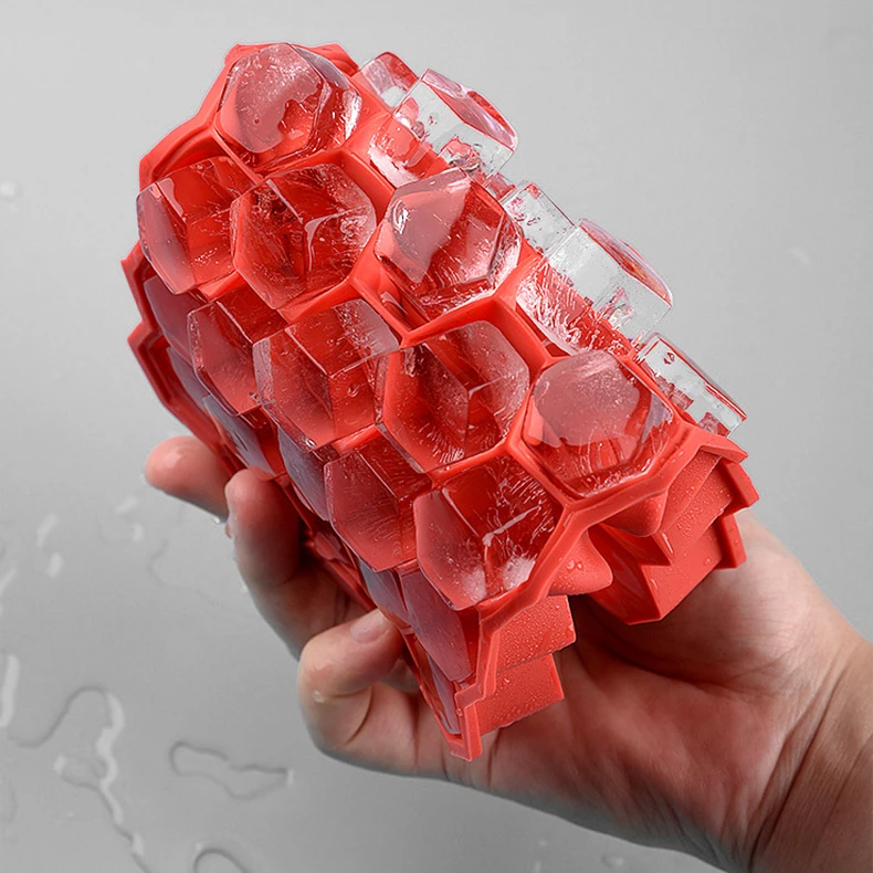 Food Grade Silicone Hexagonal chilly drink whisky ice cube mold silicon