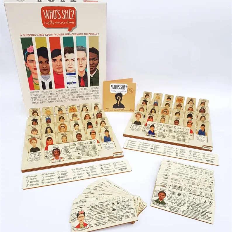 Custom Amazing wood games Guess who Game Who is it board wooden for Gifts