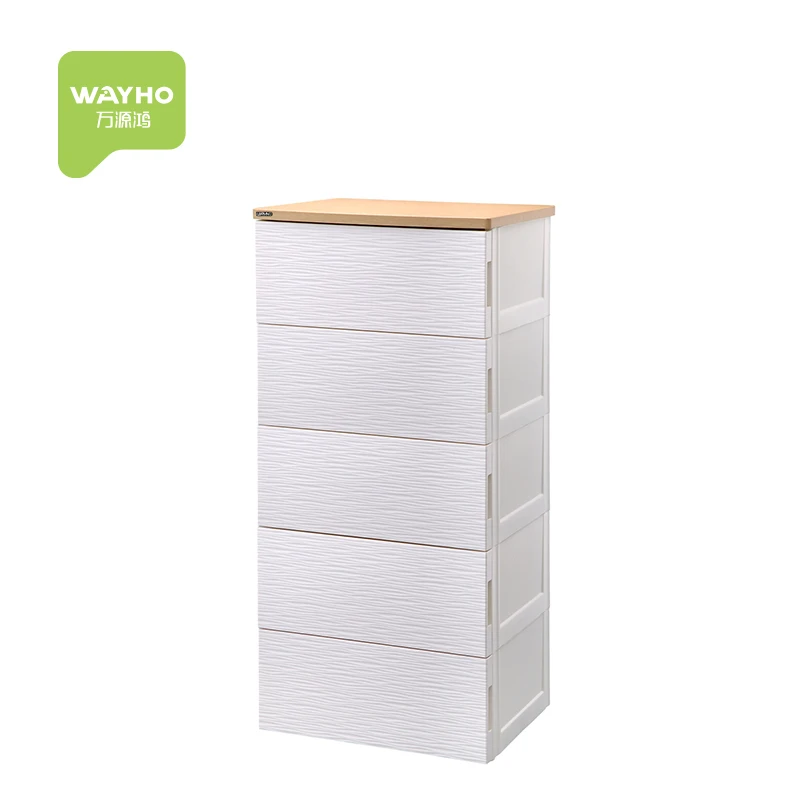 High quality kitchen plastic 5 drawers storage organizer cabinets with good price