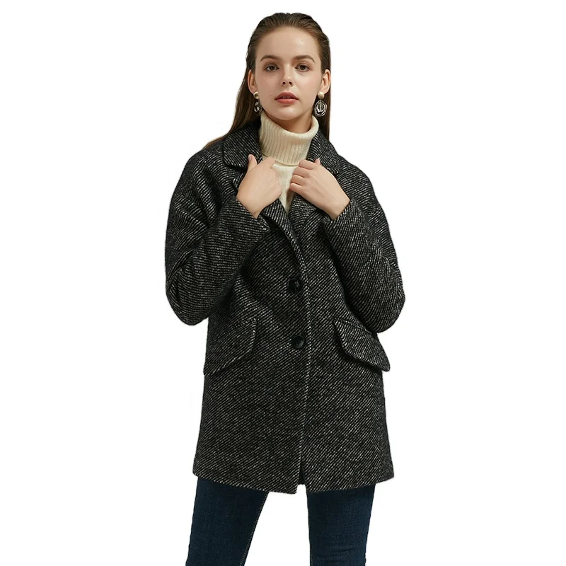 
Bocherer Wholesale ODM manufacturer Crude spinning black short trench coat 