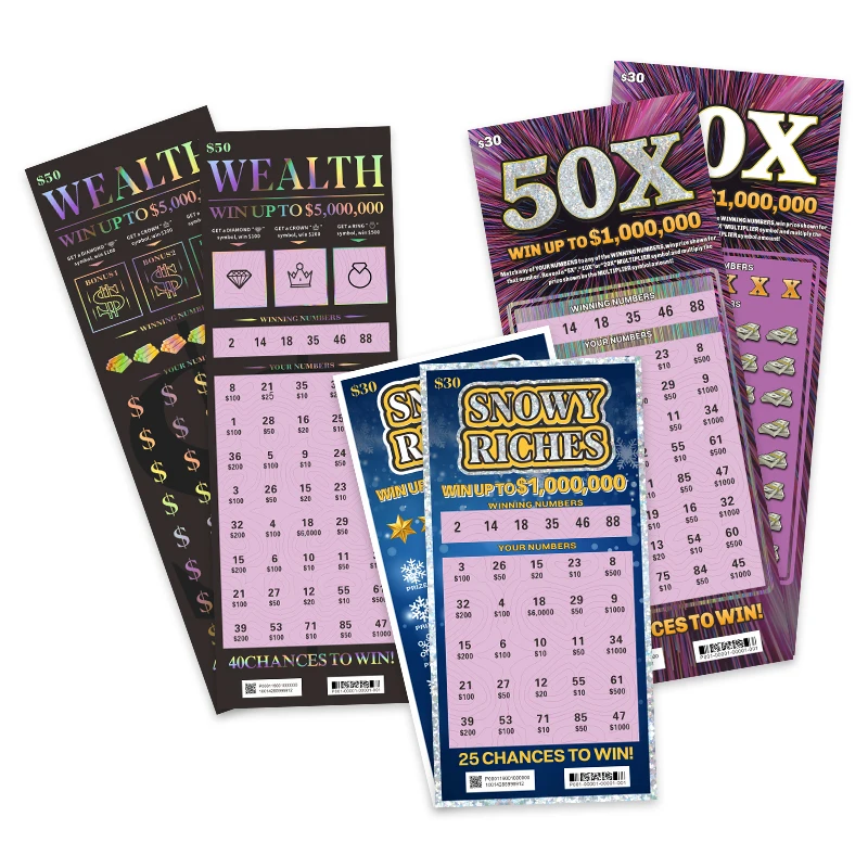 High-Quality Production Customizable Templates digital Printing serial numbers Original Color scratch off lottery tickets