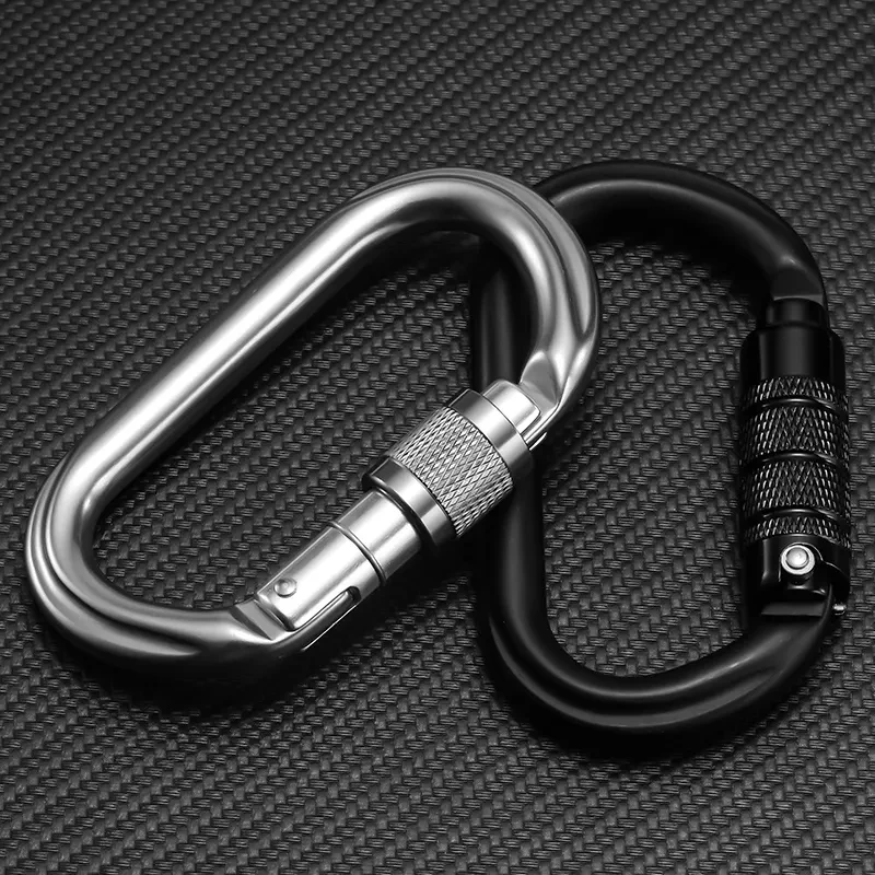 JRSGS CE Certified 25KN 0-Shaped Carabiner Manufacturer Spring Snap Hook Climbing Aluminum clip Outdoor Sports S7108C