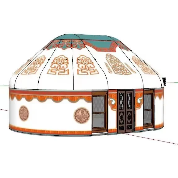 Big Size Canvas Fabric Mongolian Yurt Tent Wooden Yurt