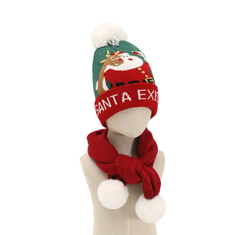 Christmas decoration supplies Wholesale new styles festival Beanie Pom Christmas Hats Hot Sale children gifts for santa hats