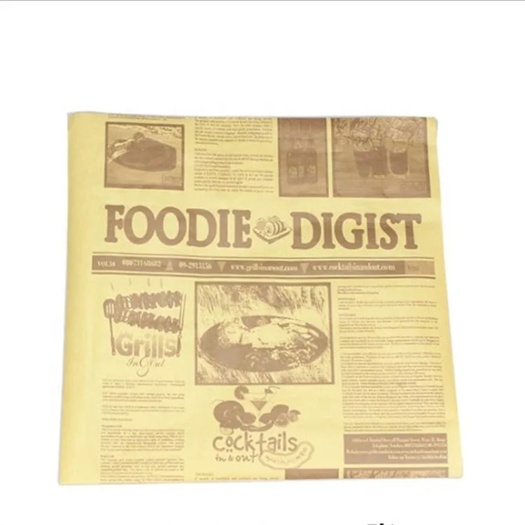 
Hot New Products Baking Paper For French Fries Burger Packing 