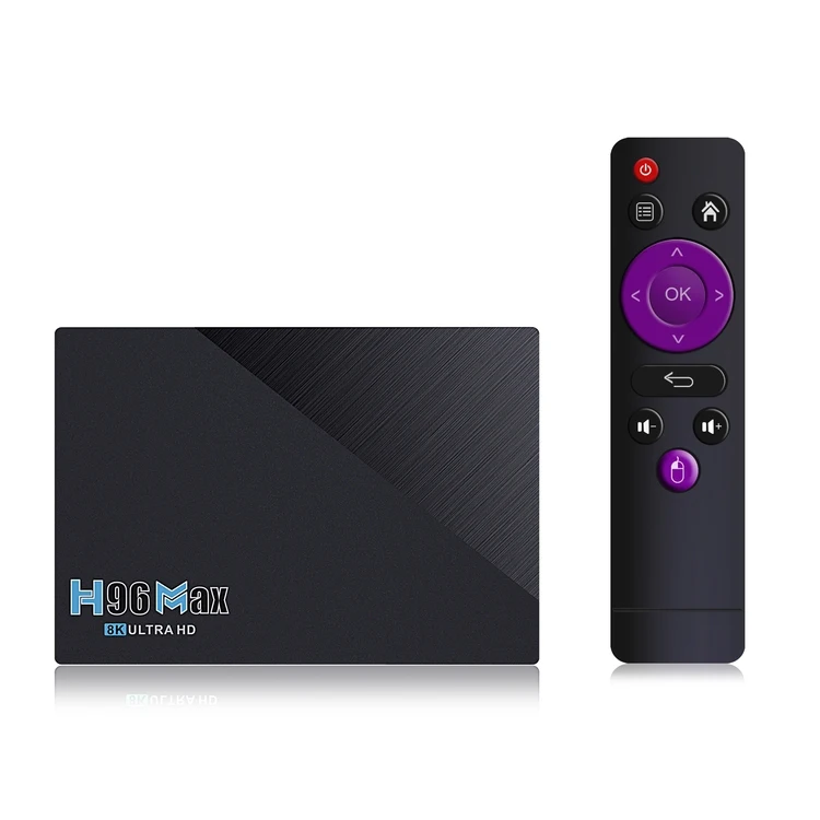 Оптовая продажа BT4.0 RJ-45 4K 4096x2160 пикселей TF карты H96 Max-3566 ИК-пульт дистанционного управления tv box