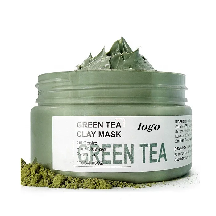 Factory Custom Natural Kaolin Mud Hydrating Detoxifying Best Quality Facial Green Tea Clay Matcha Mask