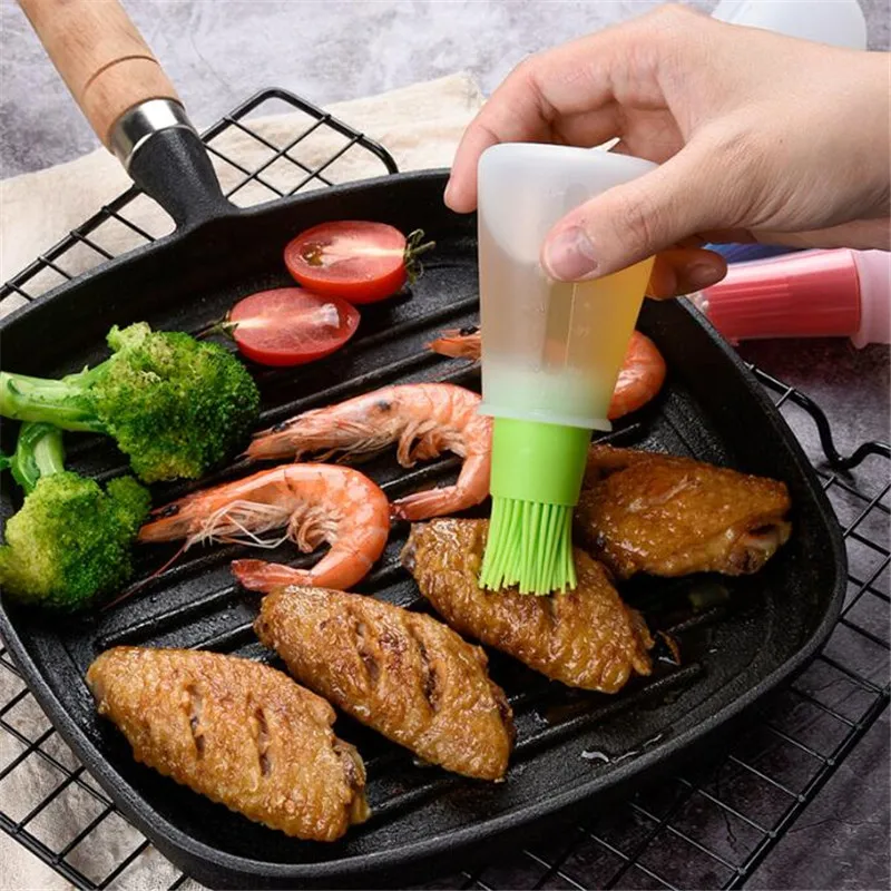 Cooking tool Portable Outdoor BBQ Pastry Baking Silicone Oil Bottle Honey Sauce silicone oil brush dropper