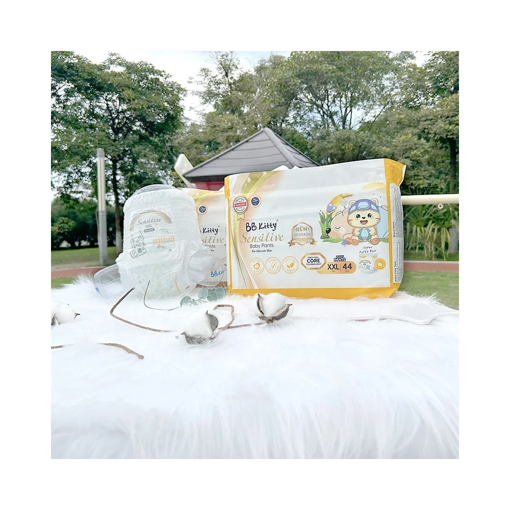 BB Kitty Sensitive Babi Daipers Bebe Products Fraldas Para Bebs Japanese Disposable Pants Baby Diapers Diapers