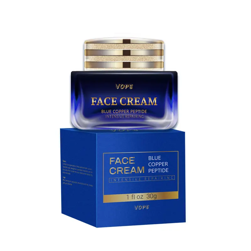 OEM/ODM private label cosmetic women beauty  blue copper peptide repair  face cream