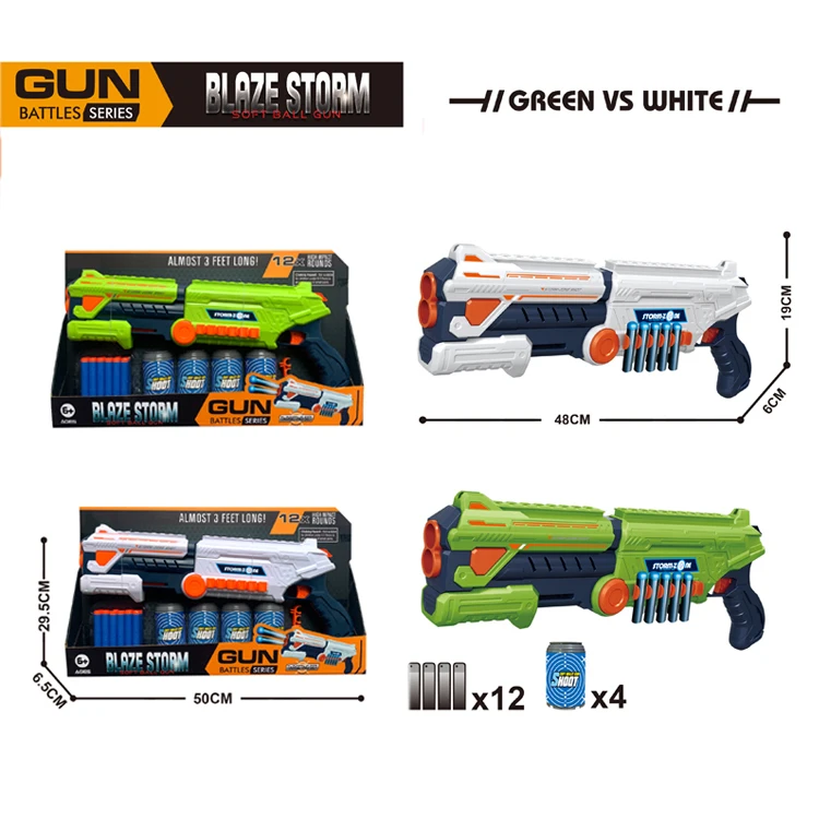 Hot Selling Sport Game Outdoor Boy Toys Plastic EVA Shooting Soft Bullet Gun Toys Set for Kids