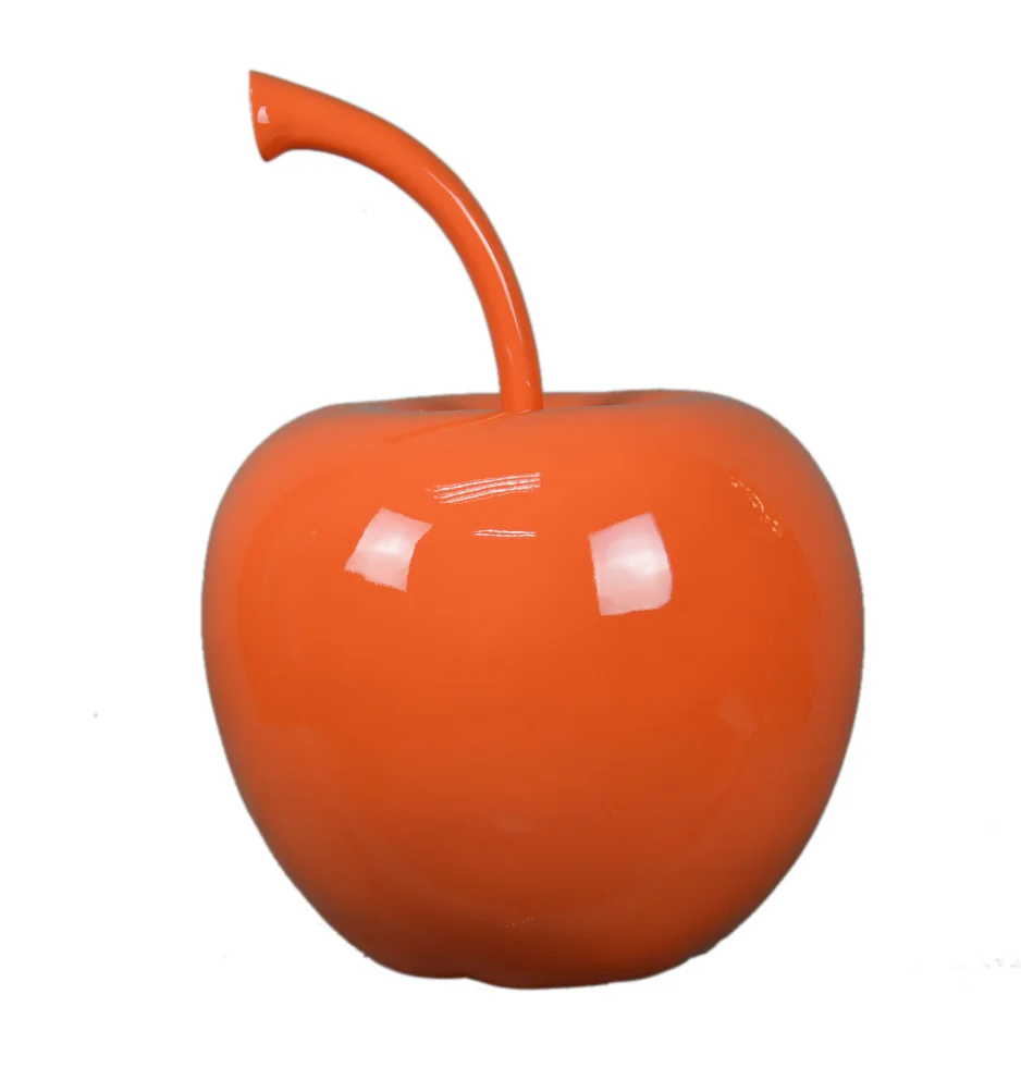 Modern Sculpture Decor Apple Statue Figurine Home Gifts Table Centerpiece Crafts Polyresin Home Arts Red