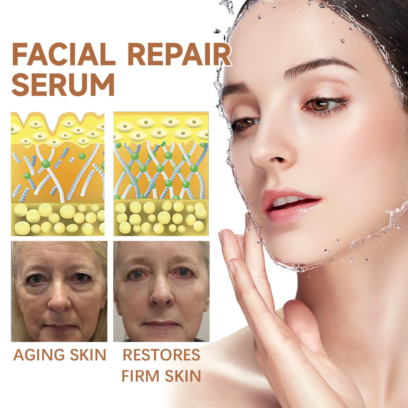Hot-selling Anti-aging  Firm the facial ski Fade fine lines Nasolabial folds and wrinkles