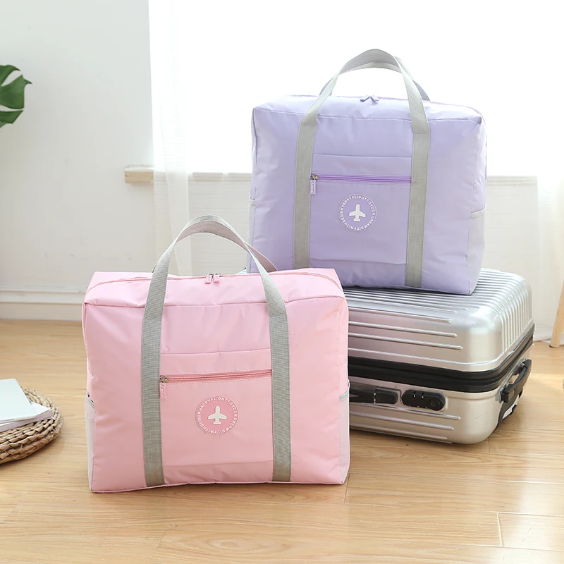 High quality duffel bag out-door hiking ripstop fabric large capacity waterproof pink Travel Bag Water-Resistant Duffel Bag