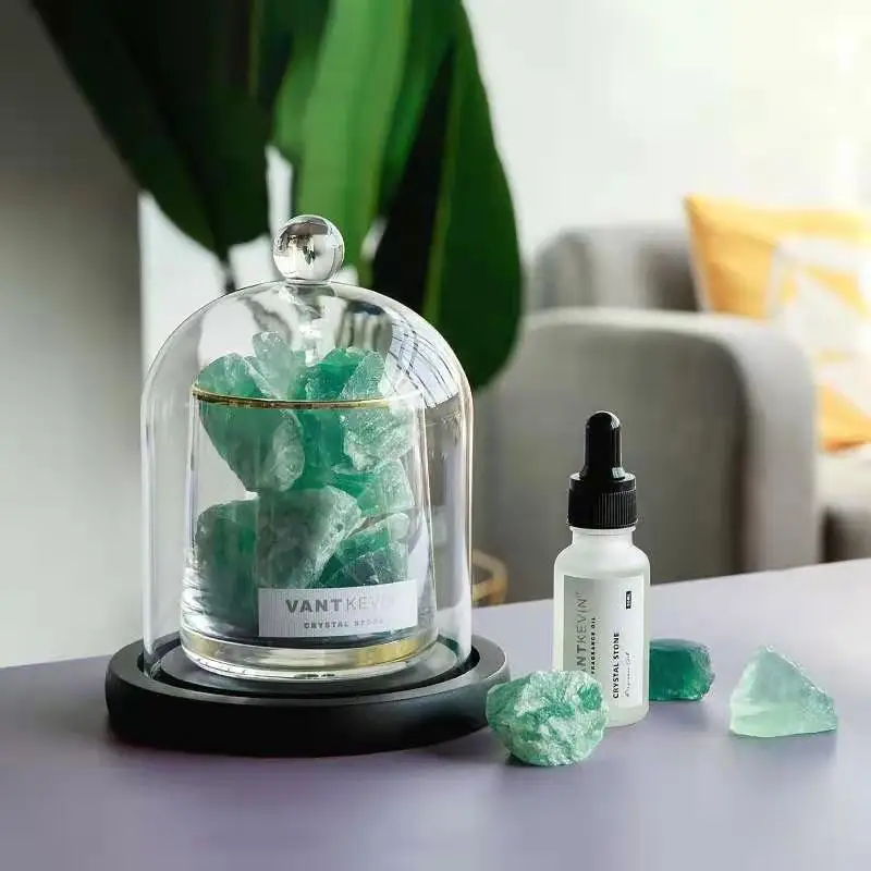 Роскошный подарок лампа с кристальной солью для ароматерапии домашний декоративный прозрачный стеклянный лечебный необработанный камень аромадиффузор кристаллами