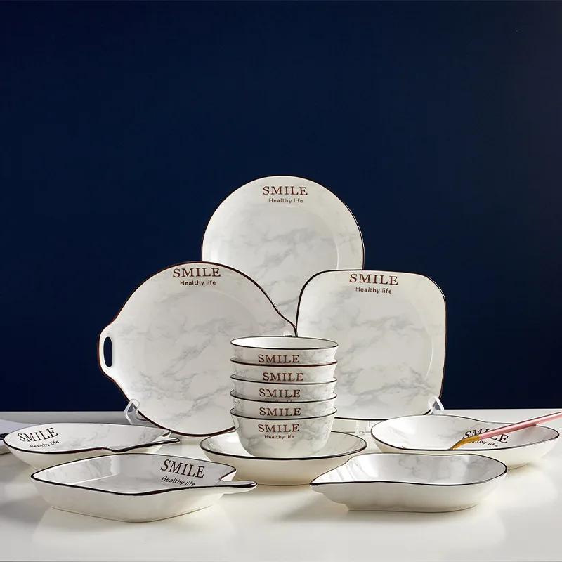 
new product marble serving tray round shape handmade porcelain plate 