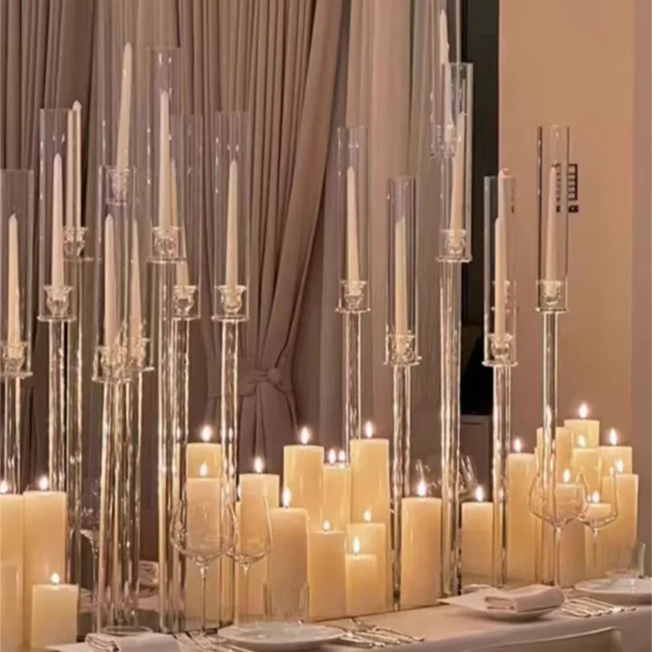 Акриловый подсвечник для свадебных мероприятий