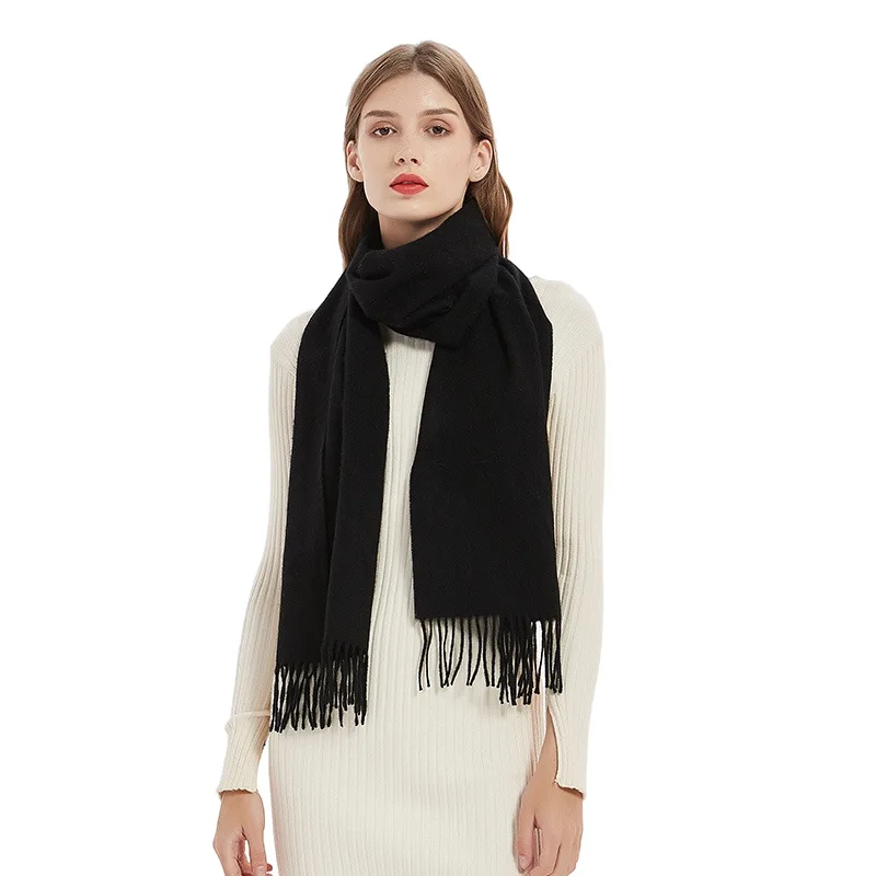 Осенне-зимний женский 100% шарф из чистой шерсти высококачественный Повседневный платок «Все в одном»
