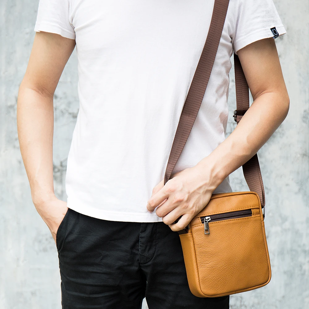 Marrant 7362 Small Side Bag Genuine Leather Men Leather Satchel Messenger Bag Leather Shoulder Bag for Men