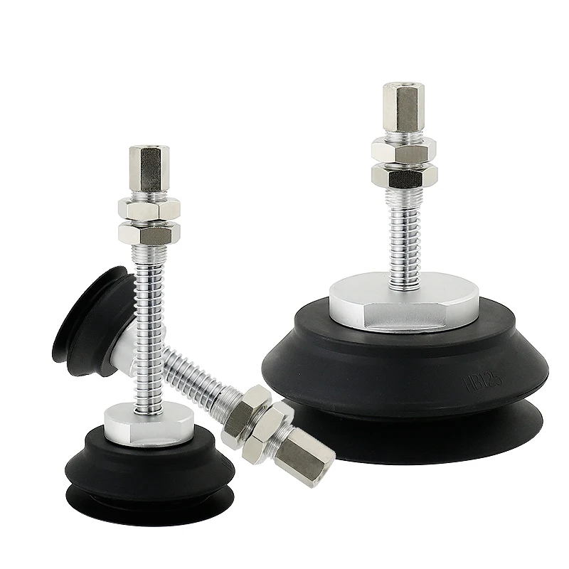 Factory High Quality Custom Powerful Industrial PFG BLACK Silicone Suction Cup Vacuum Sucker