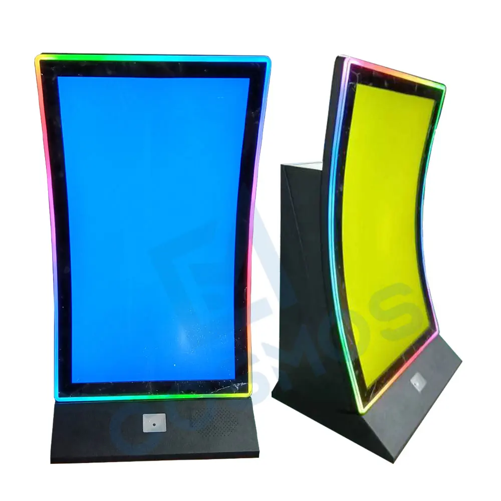 Manufacturer customized 32 inch C curved touch screen coin operated bartop skill game machine cabinet for game room
