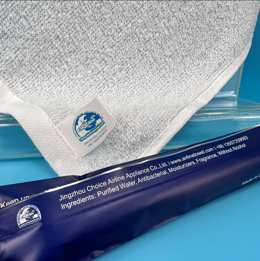 customized design and  scent individual refreshing wet airline towel