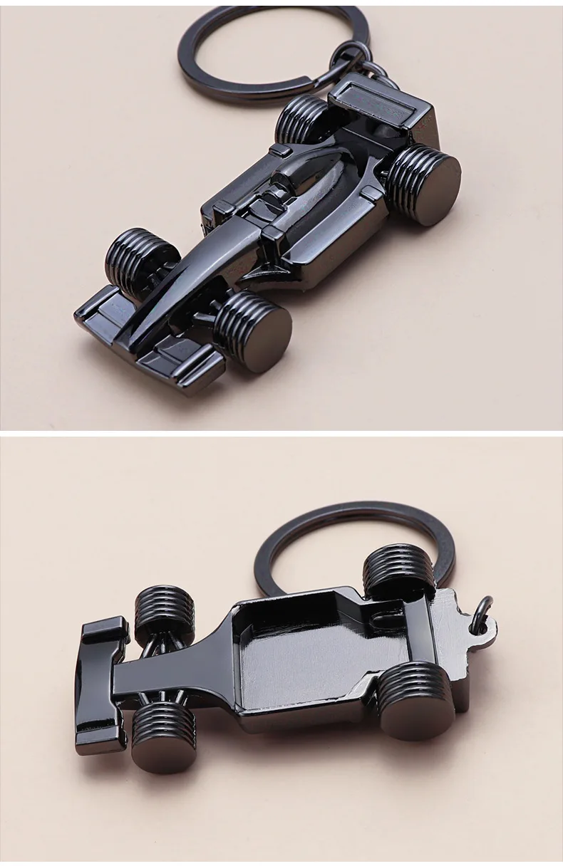 Custom Made Metal Racing Car Keychains Wholesale 3D Car Mold Keychain Key Ring As Promotional Gifts for Man