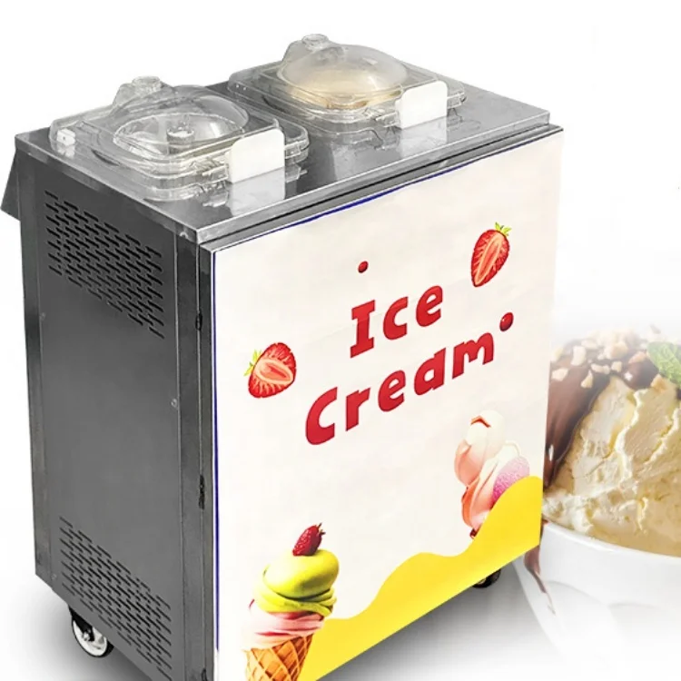 mobile commercial thai professional soft milk ice cream making display machine for gelato automatic in turkey