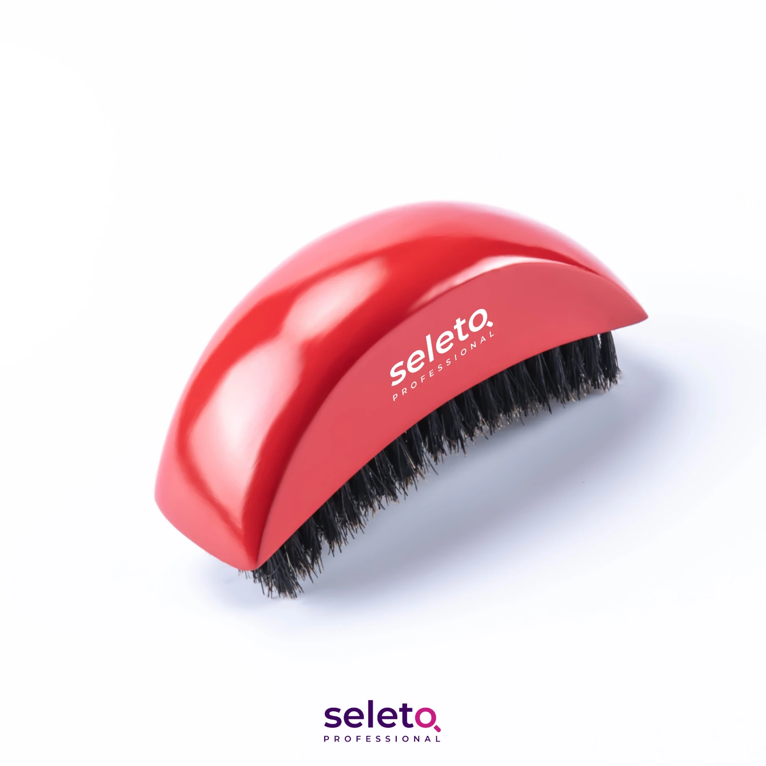 Handle Black Boar Bristle Fine Point Barber Hair Cutting Brush Beard Antistatic Ruler Comb Professional Soft Boar Bristle Wood