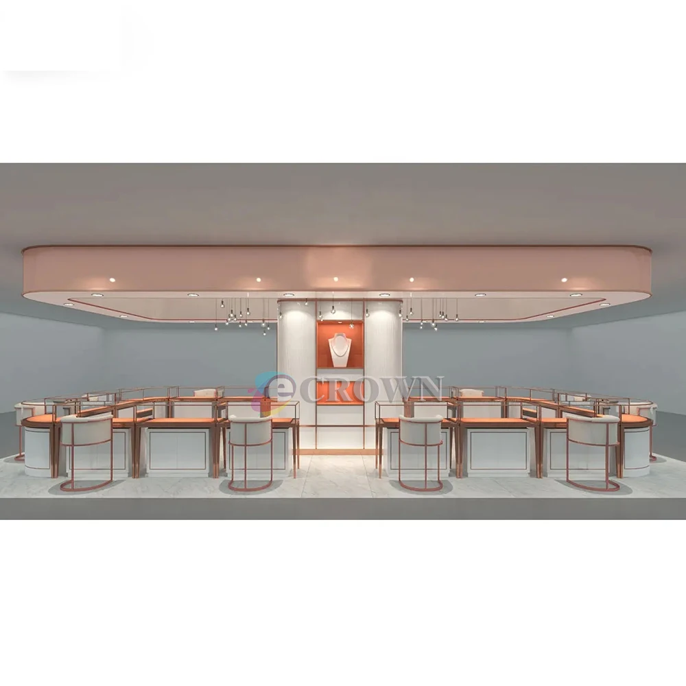 Marble beautiful world pom decoration jewelry showcase design