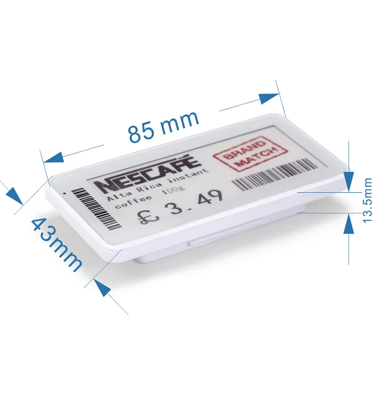Sertag 2.9 inch e ink price tag BLE 5.0 nfc electronic shelf label