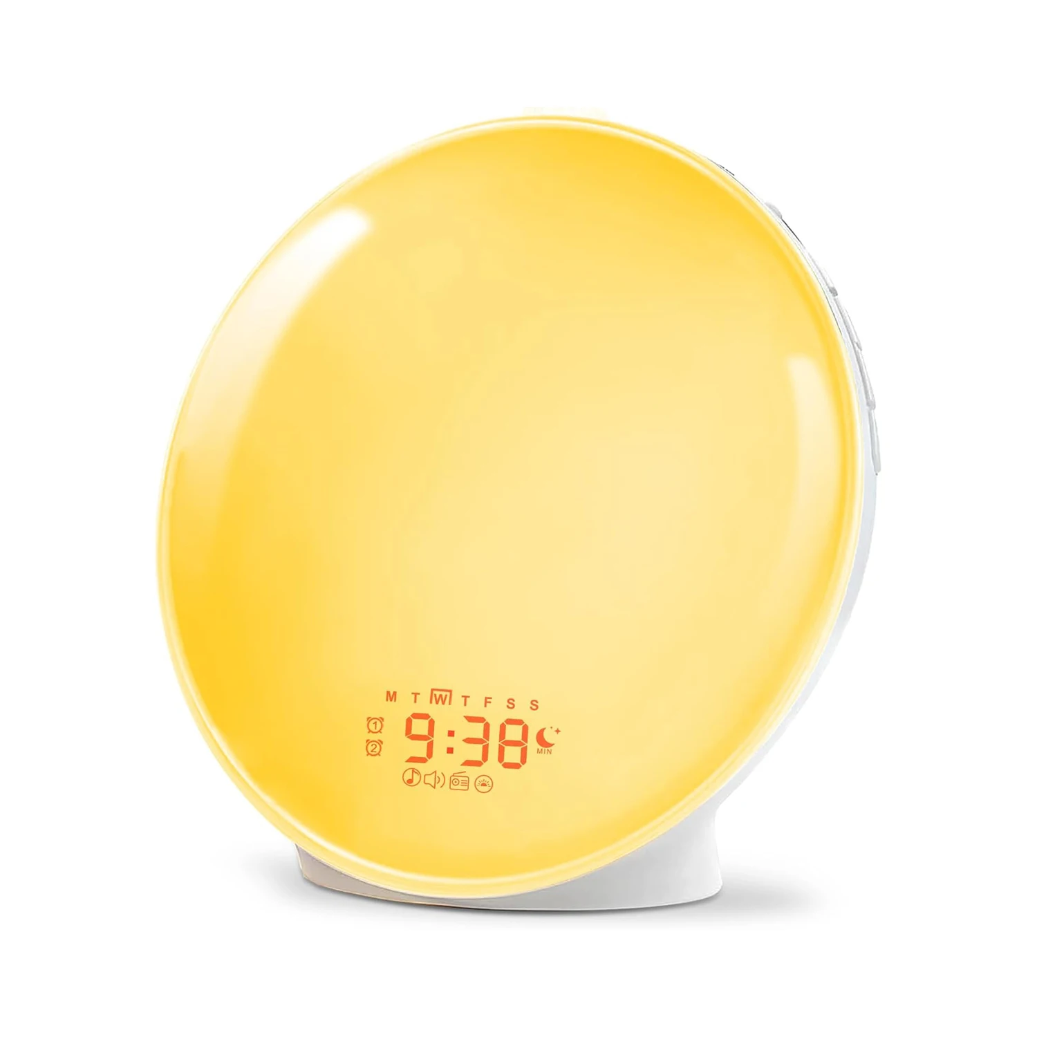 Wake Up Light Sunrise Simulation Alarm Clock Dual Alarms FM Radio Snooze 7 Colors 7 Natural Sounds Sleep Aid for Heavy Sleepers