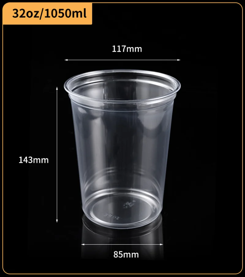 Classic Design 8oz & 16oz round Clear PET Food Storage Containers with Lids Freezer Deli Cups Storage Container