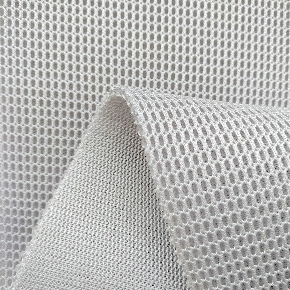 SMILE Factory Price Textile Sandwich 3D Air Spacer Mesh Fabric White Square Pattern Mesh Fabric