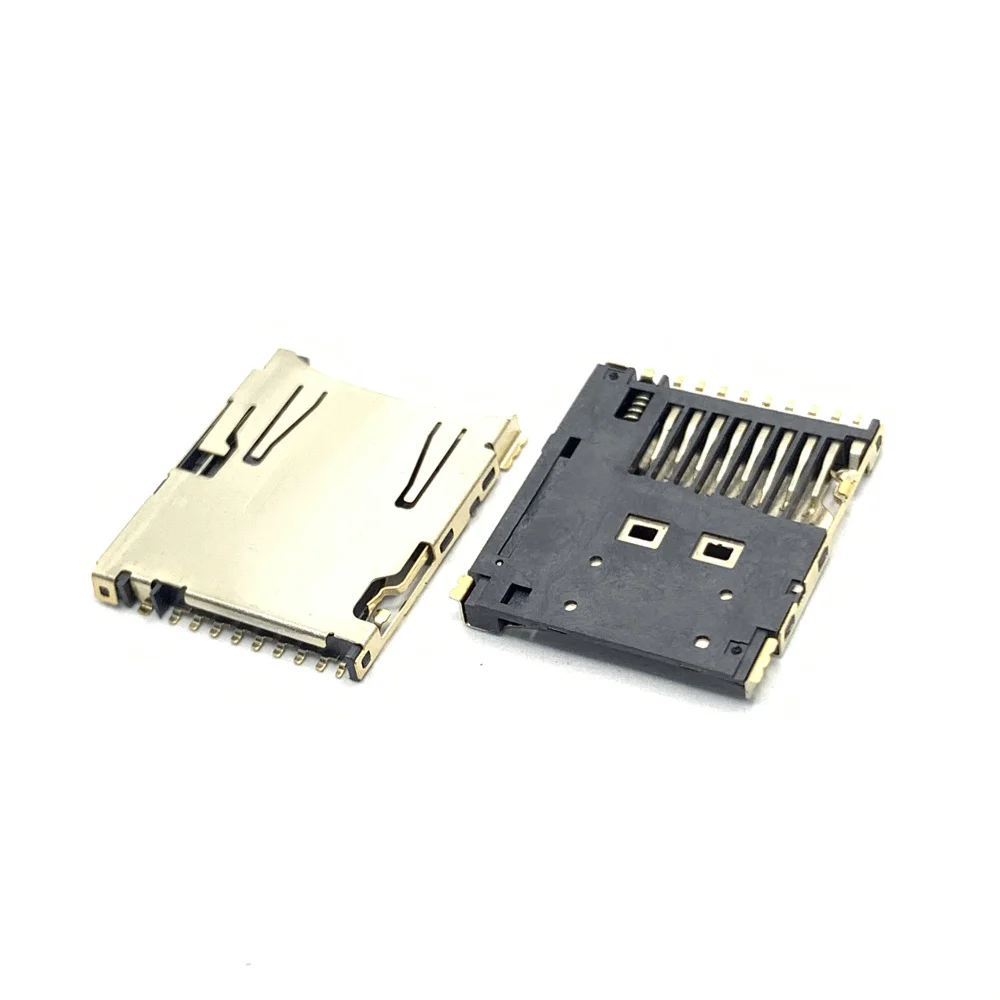 Hot sale smart card connector SMT push-push 9pin TF card connector compatible with HIROSE DM3AT-SF-PEJM5 TF connector