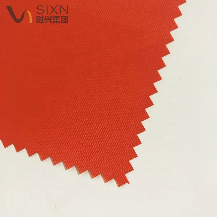 Factory Polyester 190T Taffeta Ready To Ship Waterproof PU Coated 450mm Burnt Orange Bag Fabric