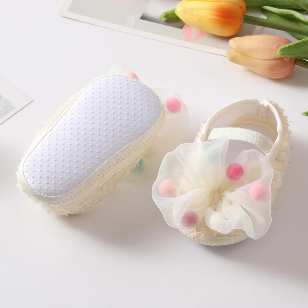  Summer Baby Cute Shose Girl Bowknot Princess Toddler Soft Sole Walking Shoes Headband