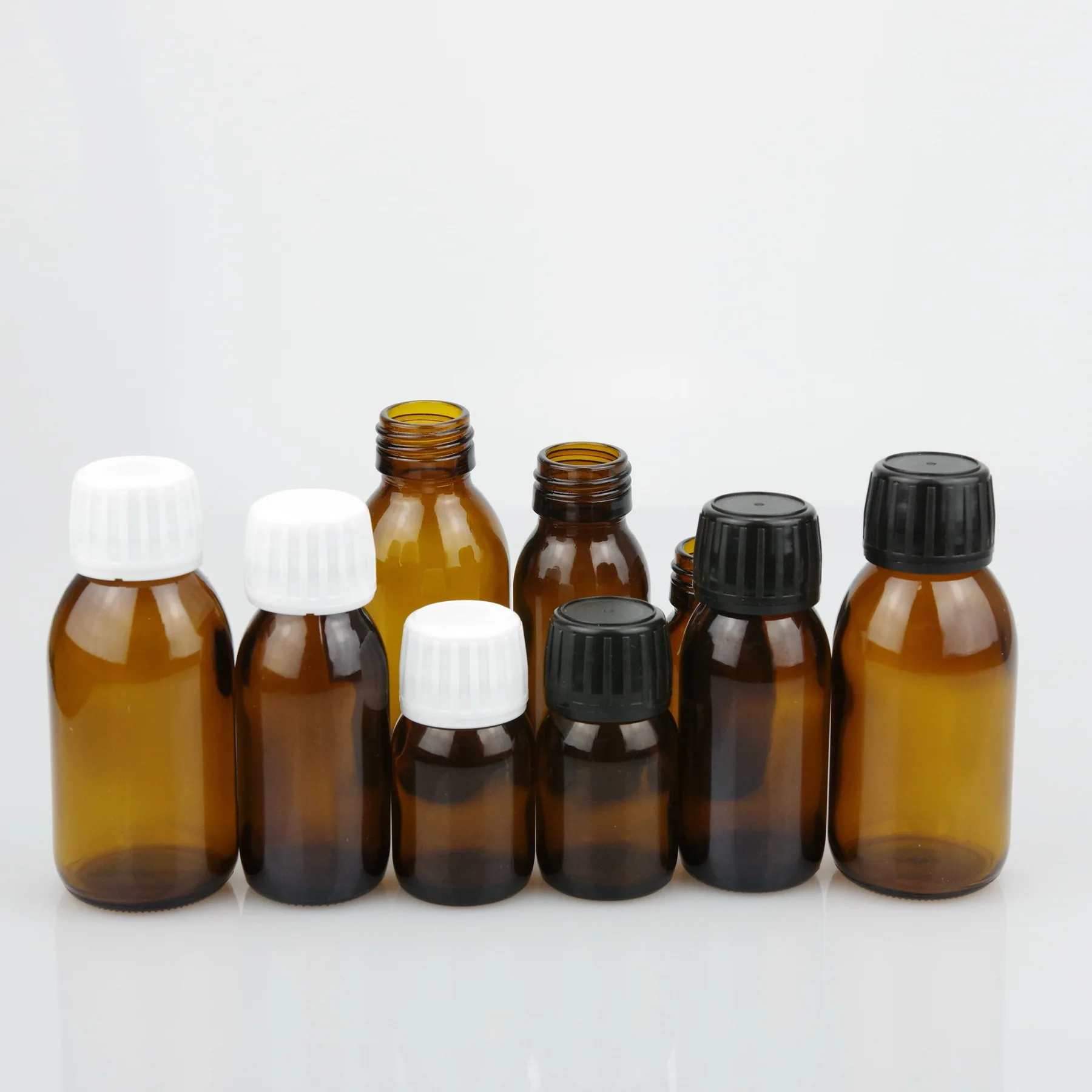 28mm neck finish plastic tamper evident caps White tamper proof Plastic Bottle Caps for DIN 28 glass syrup bottles