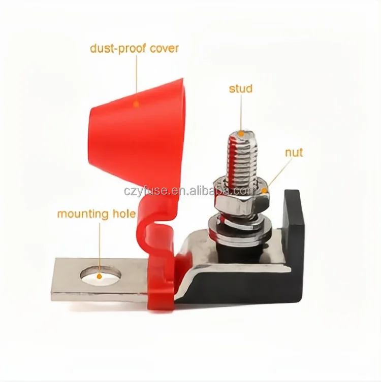 High Quality Marine Inverter Windlass Rated Battery Fuse Single Compact Mount MRBF 58V Battery Terminal Fuse Block fuse holder